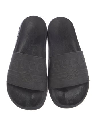 Gucci Interlocking G Logo Rubber Slides
