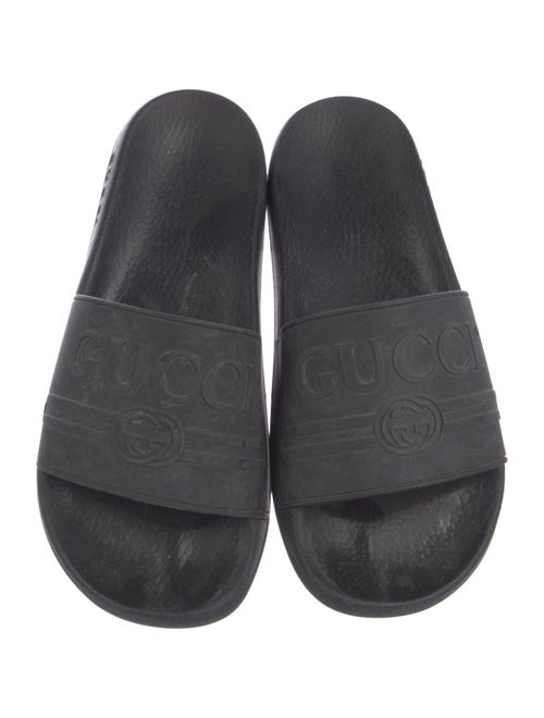 Gucci Interlocking G Logo Rubber Slides