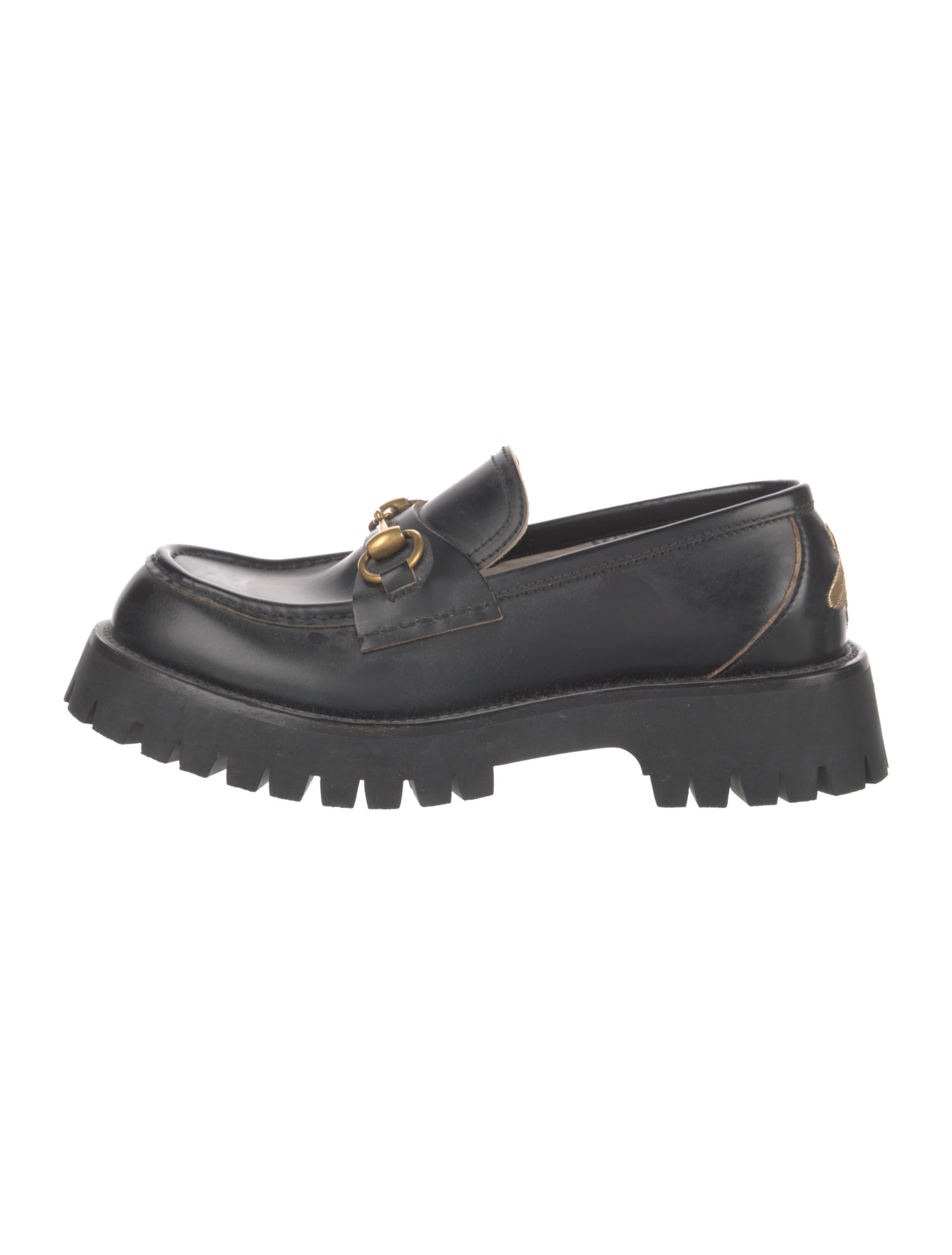 Gucci Horsebit Accent Leather Loafers