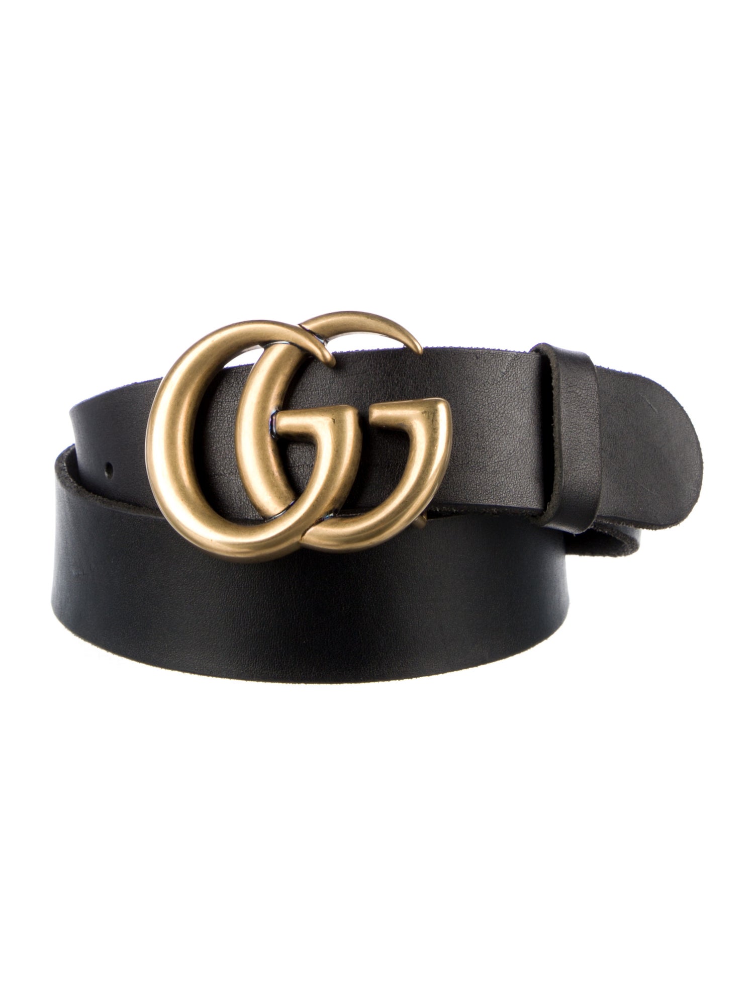 Gucci Double G Logo Leather Belt
