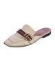 Gucci Double G Logo Leather Mules