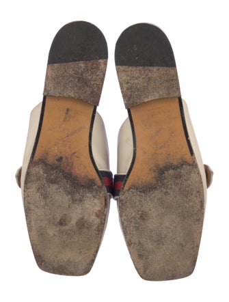 Gucci Double G Logo Leather Mules