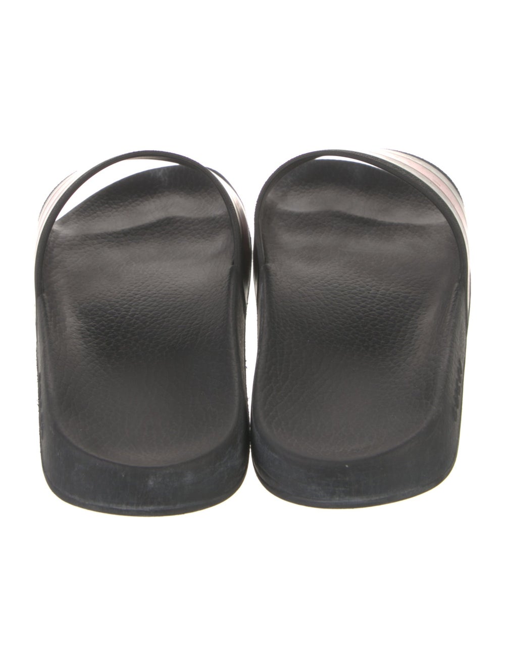 Gucci Rubber Slides Black Colorblock Pattern Web … - image 4