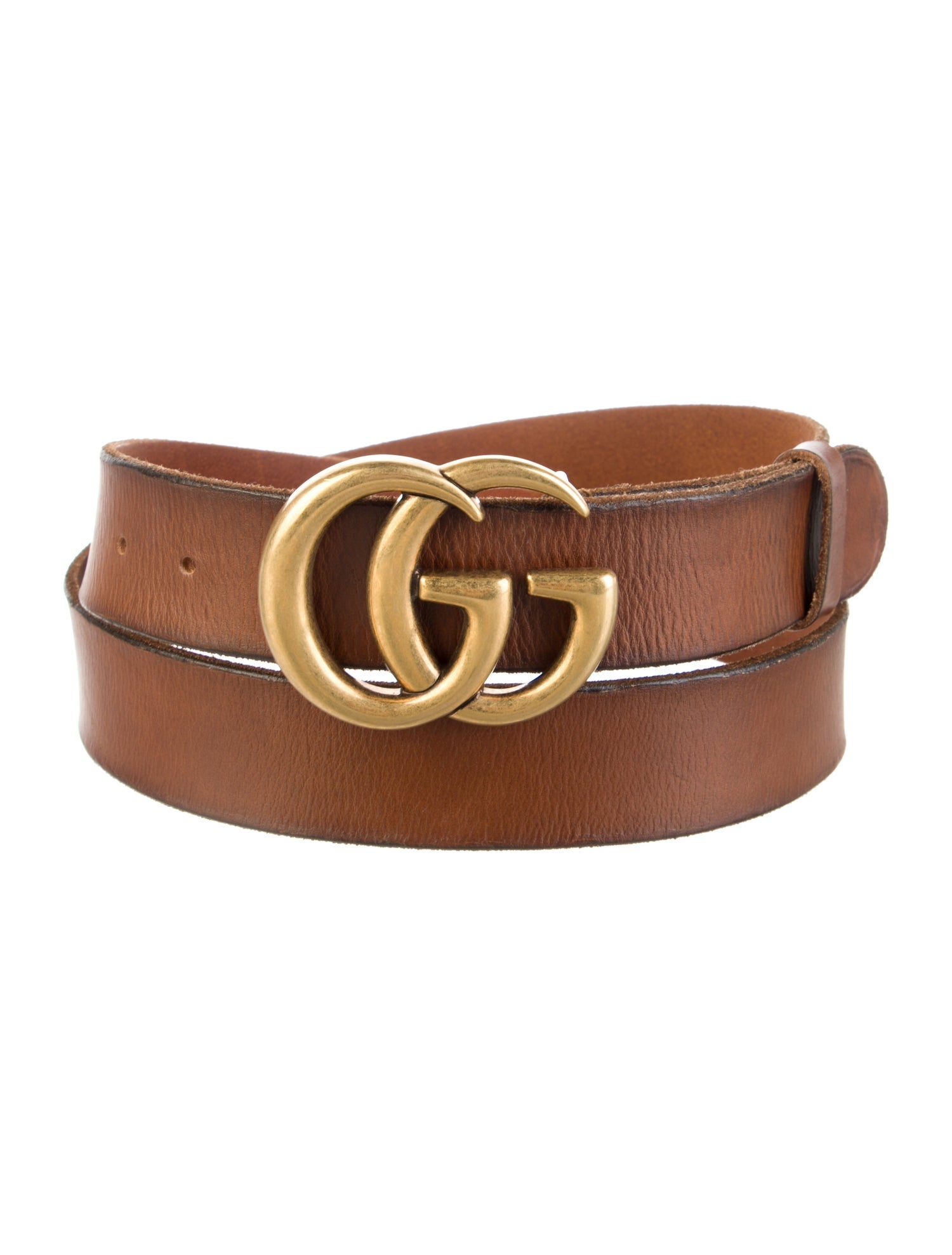 Gucci Running GG Logo Leather Belt