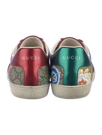 Gucci Flora Print Grosgrain Trim Sneakers