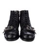 Gucci Bee Accent Leather Lace-Up Boots