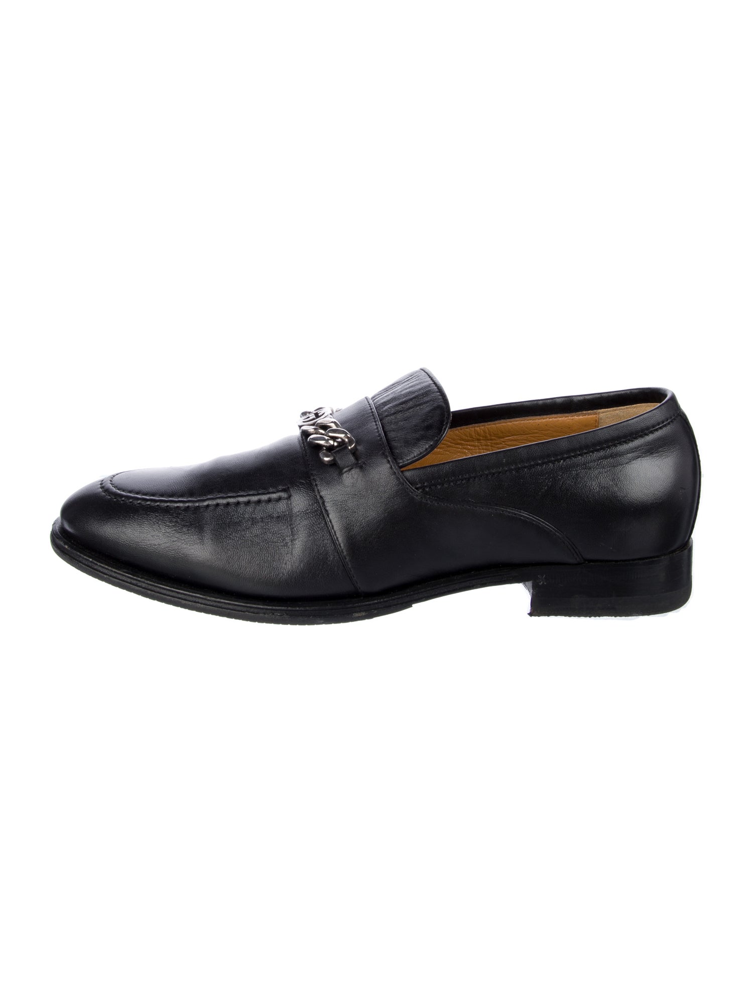 Gucci Interlocking G Logo Leather Dress Loafers