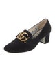 Gucci GG Marmont Victoire Block Heel Pumps Double G Logo Pumps
