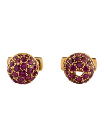 Gucci 18K Vintage Ruby Cufflinks