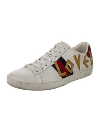 Gucci Sylvie Web Accent Leather Sneakers