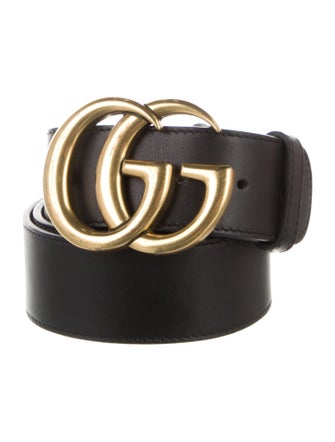 Gucci Double G Logo Leather Belt