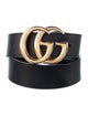 Gucci Double G Logo Leather Belt