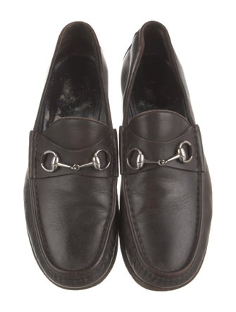 Gucci Horsebit Accent Leather Dress Loafers