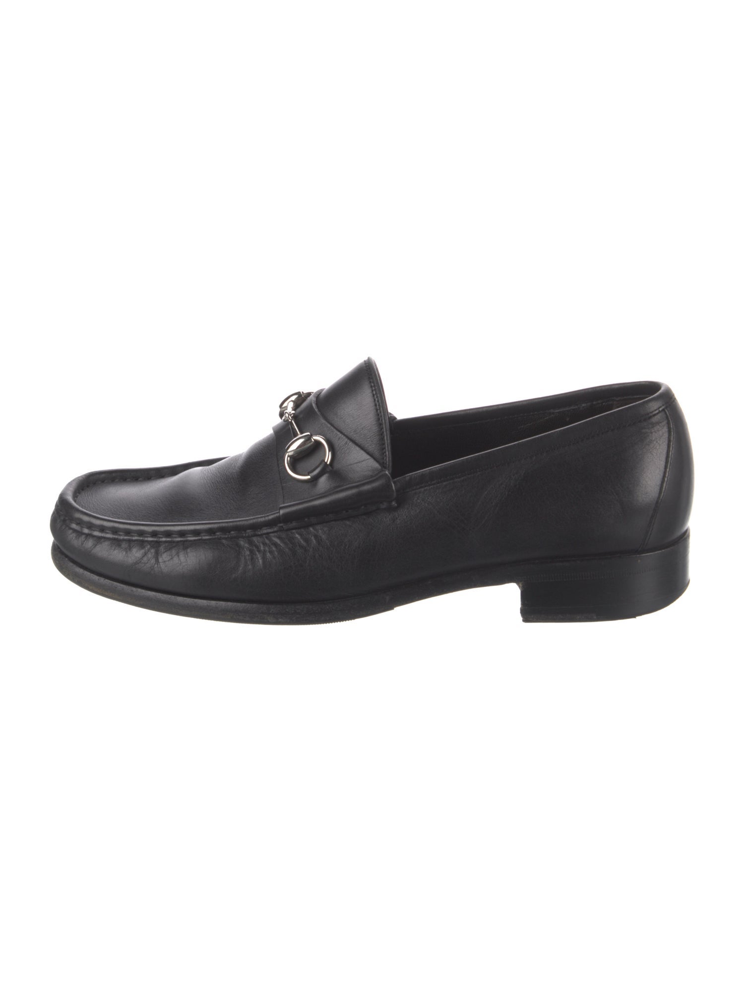 Gucci Horsebit Accent Leather Dress Loafers