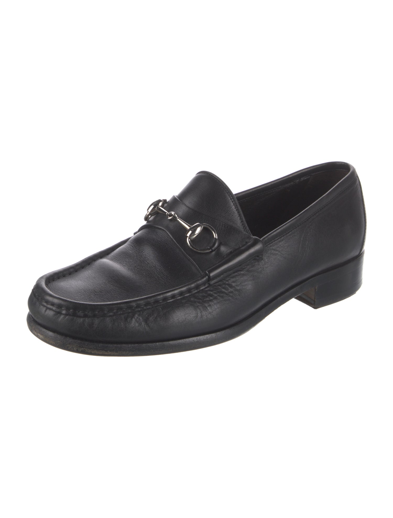 Gucci Horsebit Accent Leather Dress Loafers