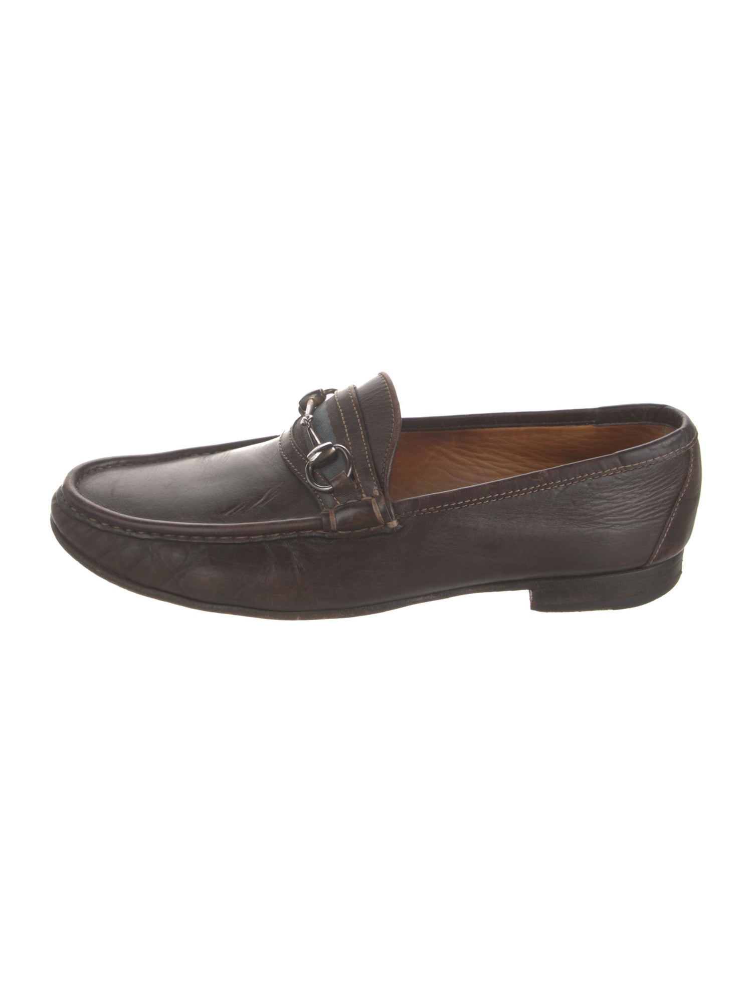 Gucci Horsebit Accent Leather Dress Loafers