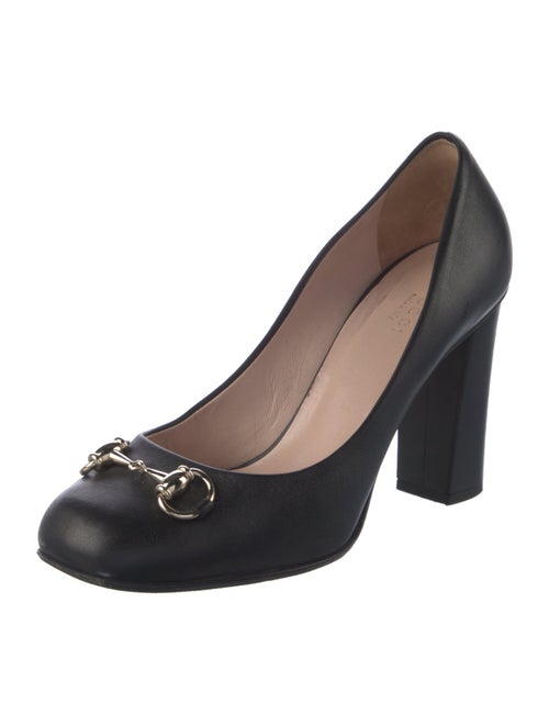 Gucci Horsebit Accent Leather Pumps