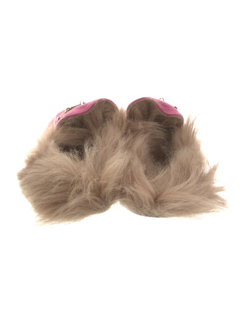 Gucci Velvet Fur Trim Mules