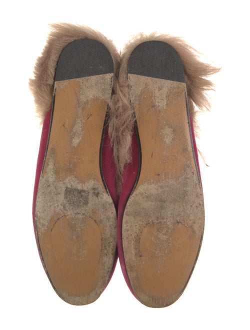 Gucci Velvet Fur Trim Mules