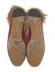 Gucci Velvet Fur Trim Mules