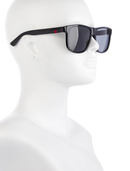 Gucci Web Accent Square Sunglasses