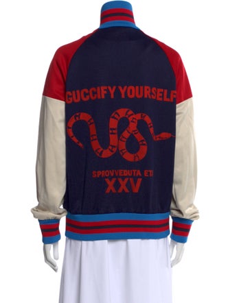 Gucci Striped Mock Neck Sweatshirt