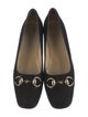Gucci Horsebit Accent Suede Pumps
