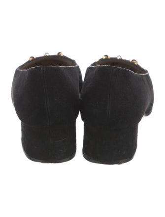 Gucci Horsebit Accent Suede Pumps