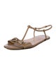Gucci Leather T-Strap Sandals