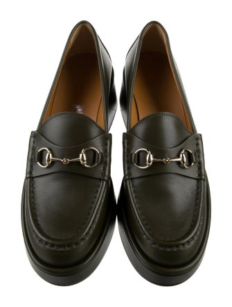 Gucci Horsebit Accent Leather Loafers