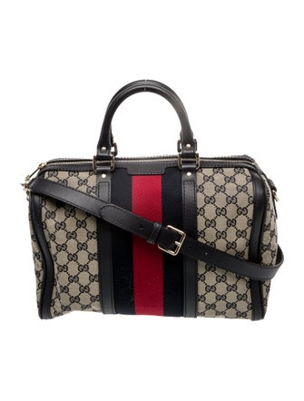 Gucci GG Canvas Web Boston Medium