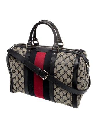 Gucci GG Canvas Web Boston Medium