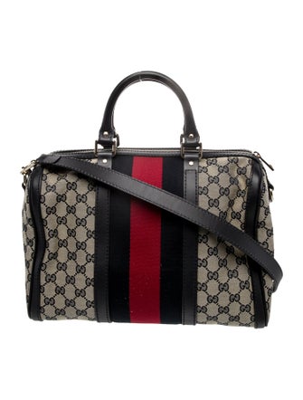 Gucci GG Canvas Web Boston Medium