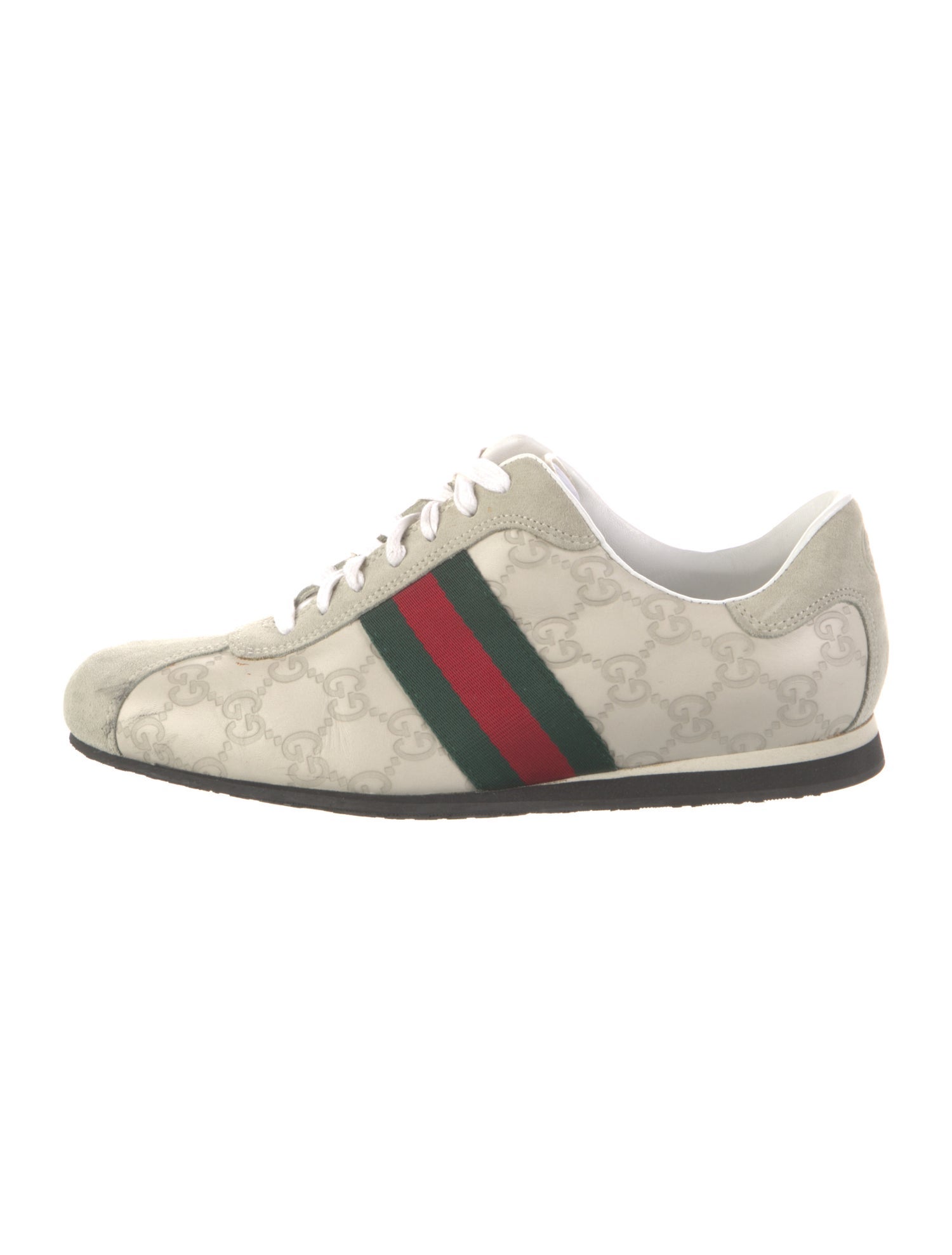 Gucci Leather Printed Sneakers