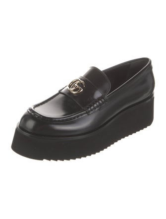 Gucci Interlocking G Logo Leather Loafers