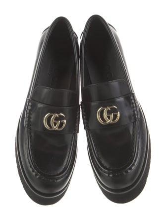 Gucci Interlocking G Logo Leather Loafers