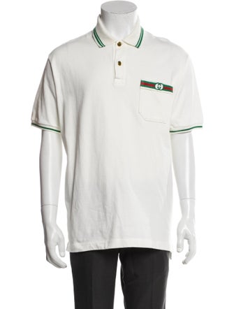 Gucci Web Accent Collar Polo Shirt