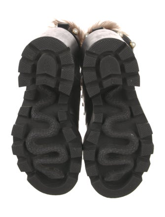 Gucci Magnum Faux Pearl Accents Combat Boots