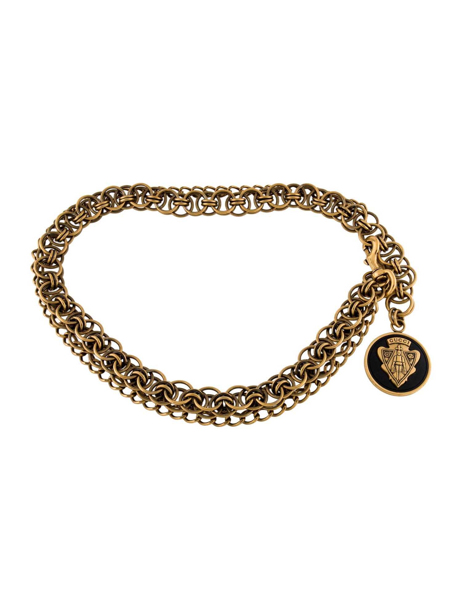 Gucci Hysteria Accent Skinny Chain-Link Belt