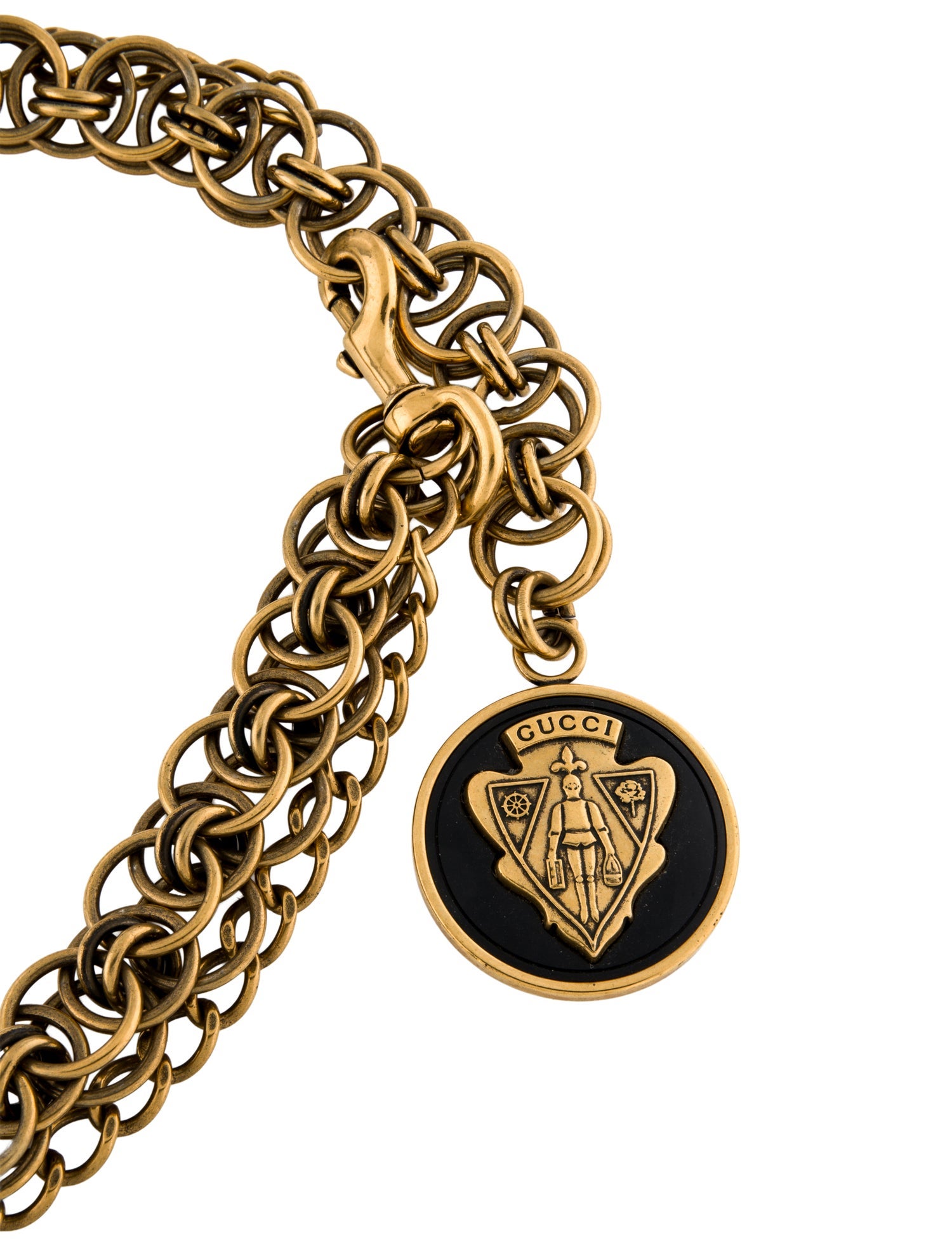 Gucci Hysteria Accent Skinny Chain-Link Belt