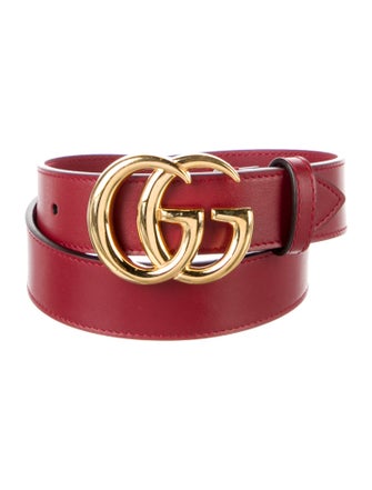 Gucci Double G Logo Leather Belt