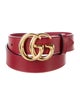 Gucci Double G Logo Leather Belt