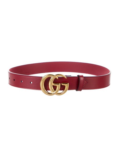 Gucci Double G Logo Leather Belt