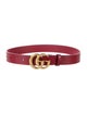 Gucci Double G Logo Leather Belt