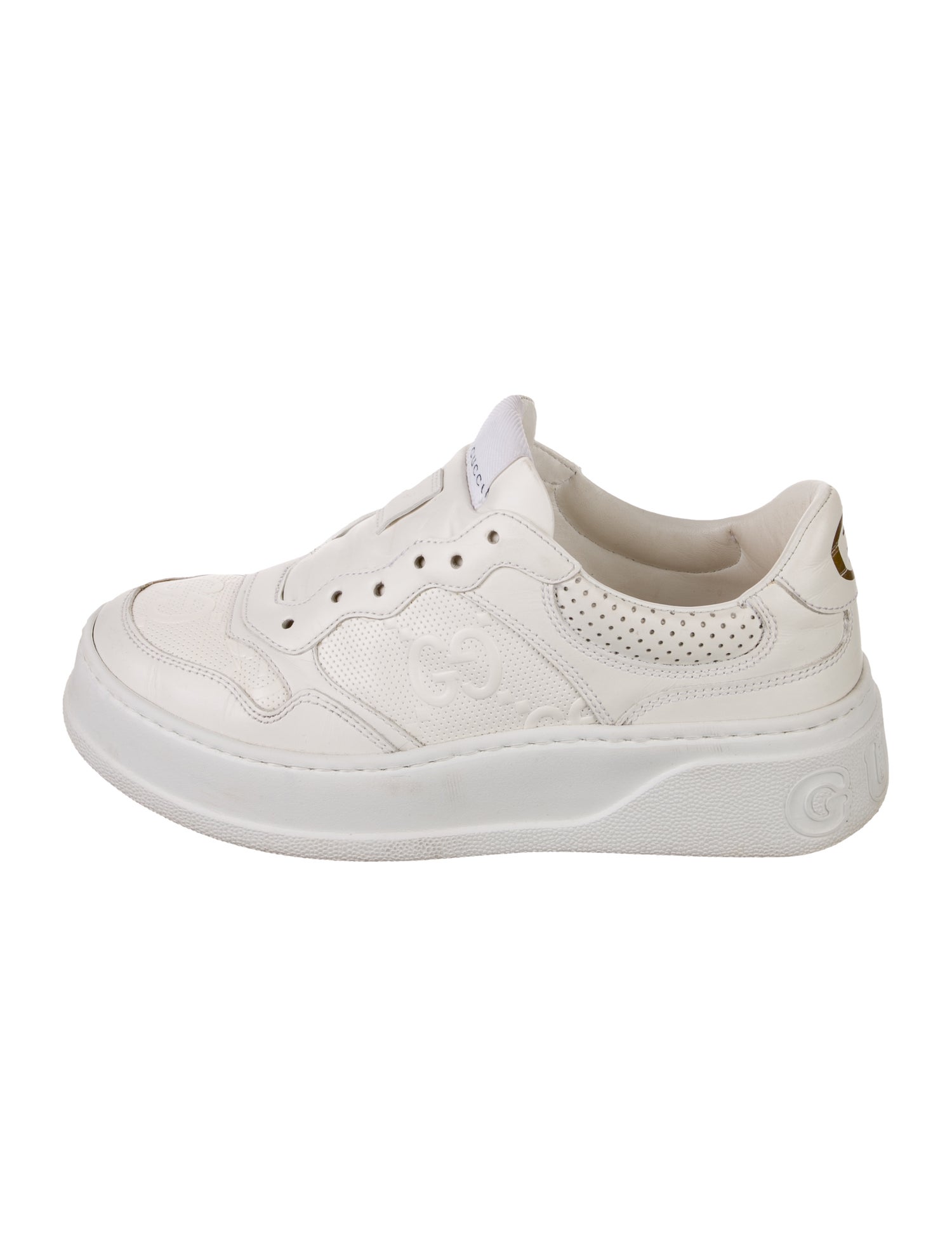 Gucci Interlocking G Logo Leather Sneakers