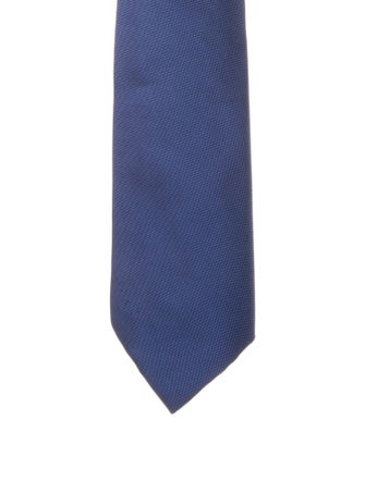 Gucci Blue Solid Silk Tie