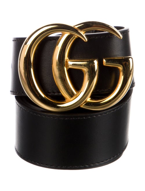 Gucci Double G Logo Leather Belt
