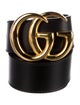 Gucci Double G Logo Leather Belt