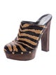 Gucci Ponyhair Animal Print Mules