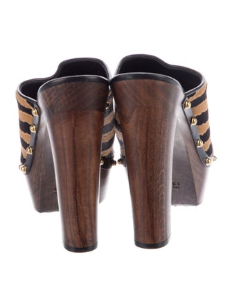 Gucci Ponyhair Animal Print Mules